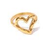 Hollow heart ring