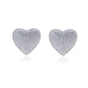 Big heart bling earrings