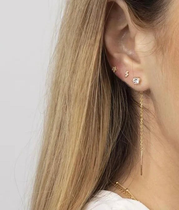 Little diamond dainty earrings