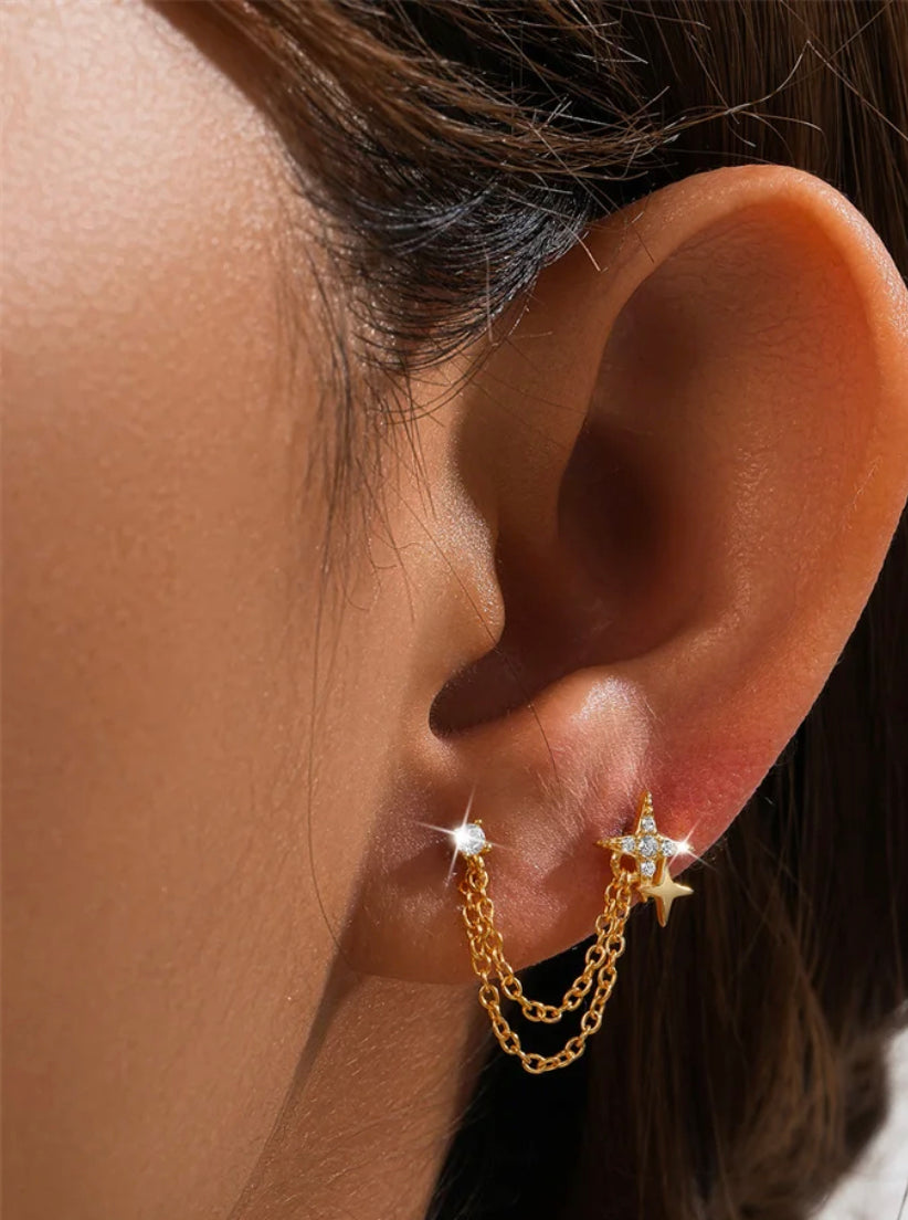 Double stud earrings