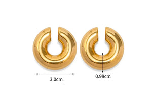 Thick gold ear cuffs