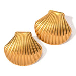 Big seashell earrings