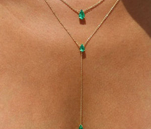 Emerald Double Necklace