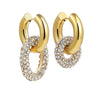 Asymmetrical bling hoops