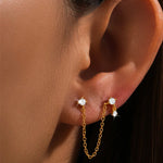 Double stud earrings