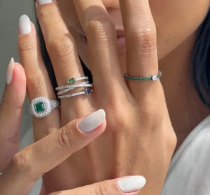 Emerald Thick Ring