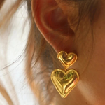 Vintage Heart Double Earrings