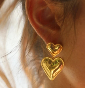 Vintage Heart Double Earrings