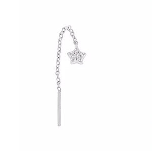 Mini tassel silver single