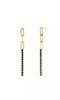 Ramona long black zircon earrings