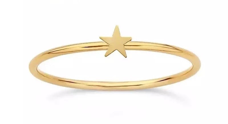 Single star gold ring