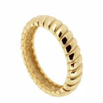 Ring twist thin gold