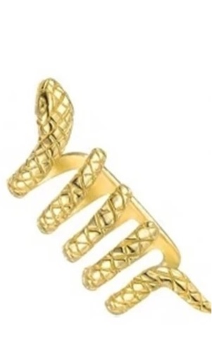 Curled snake earcuff