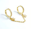 Double star hoops gold