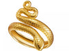 Ring snake curled gold