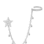 Star stud with earcuff