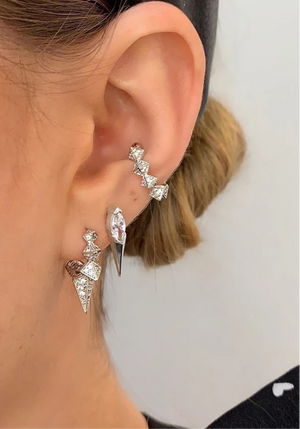 Spike zircon earcuff