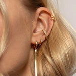 Mini hoops flat tassel gold