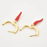 Cachito rojo mini hoops gold