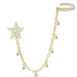 Star stud with earcuff