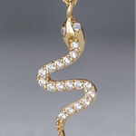 Short snake necklace gold