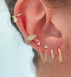 Thick zircon ear cuff