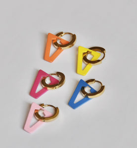 Triangle color mini hoop