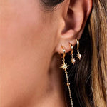 North Star long earrings