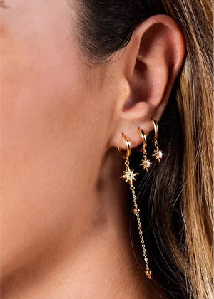 North Star long earrings