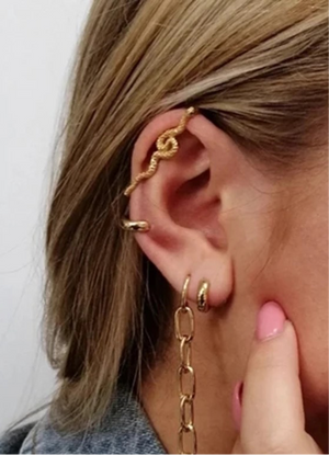 Long snake ear cuff