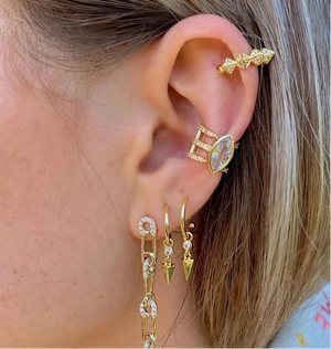 Spike zircon earcuff