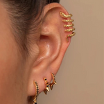 Curled snake earcuff